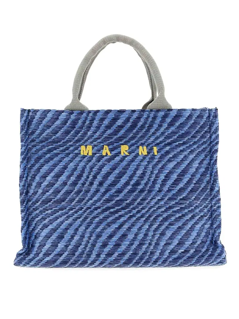 Borsa in rafia Blu