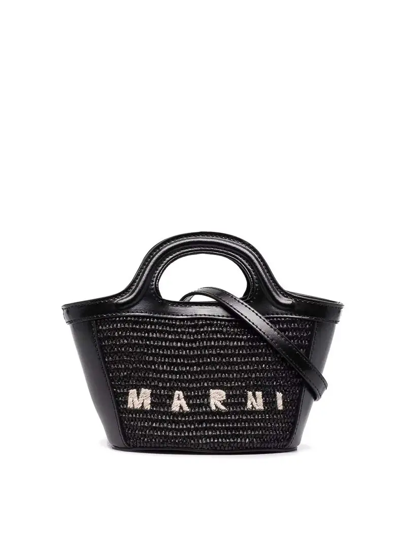 Borsa mini tropicalia Nero