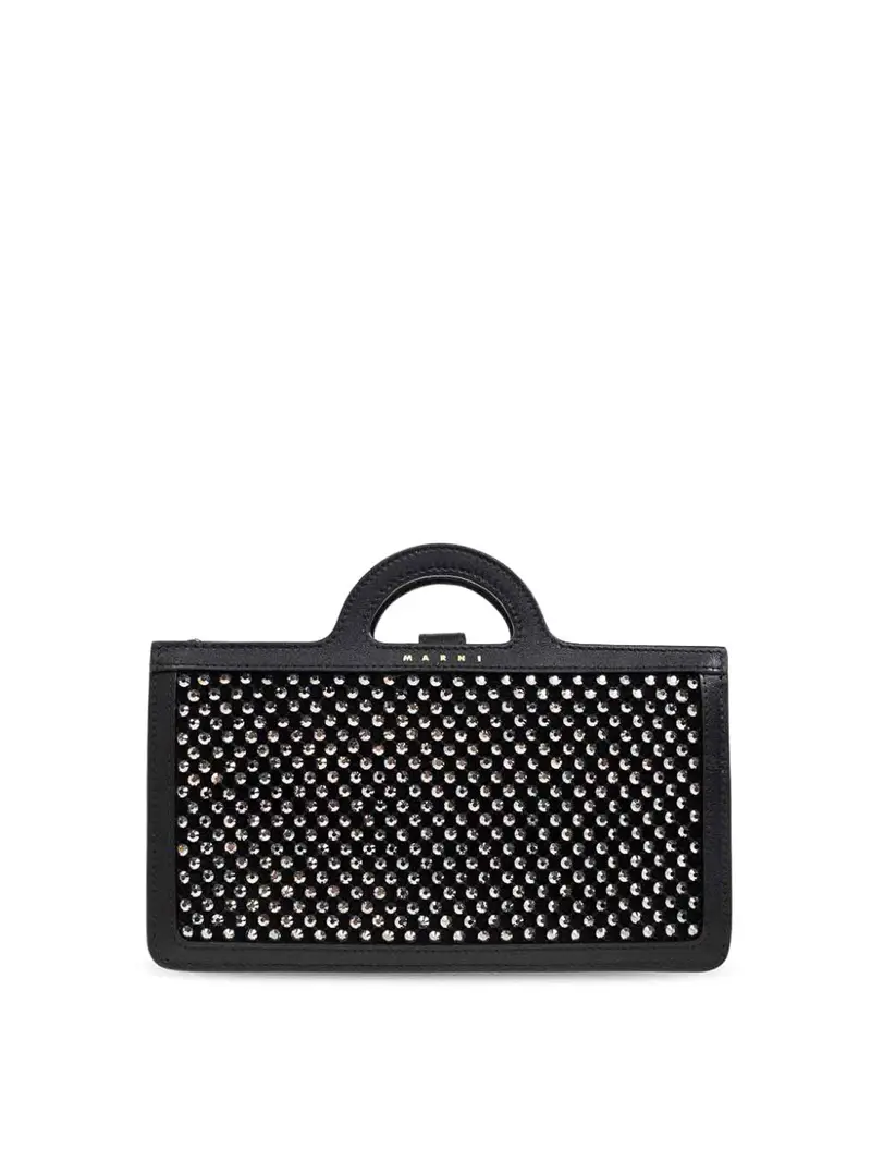 Borsa Tracolla Strass Nero
