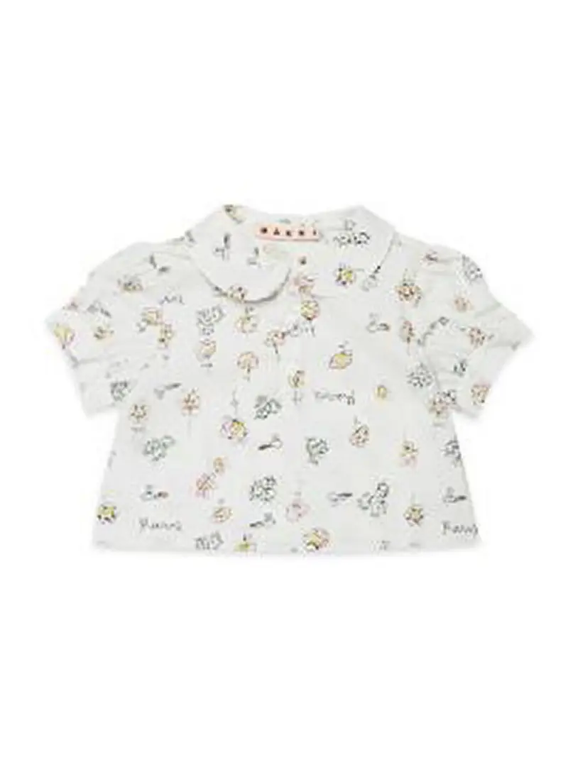 Camicia A Fiori Bianco