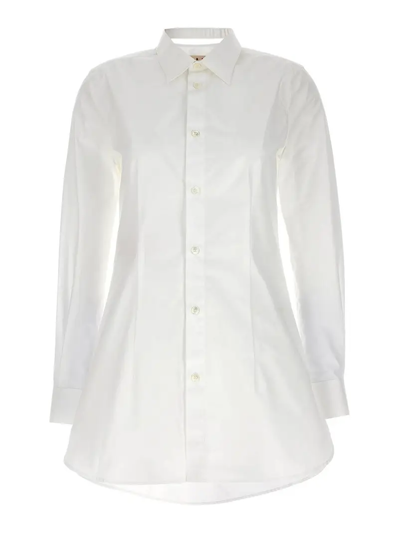 Camicia con colletto cut-out Bianco