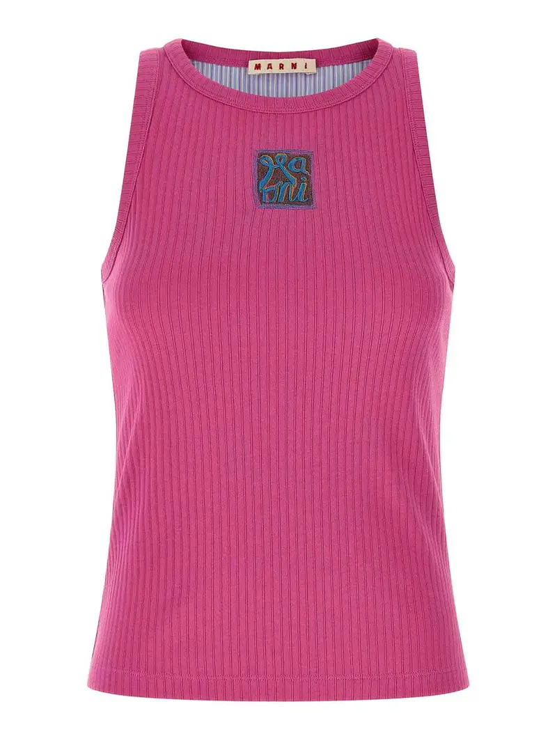 Canotta con toppa con logo Multicolore