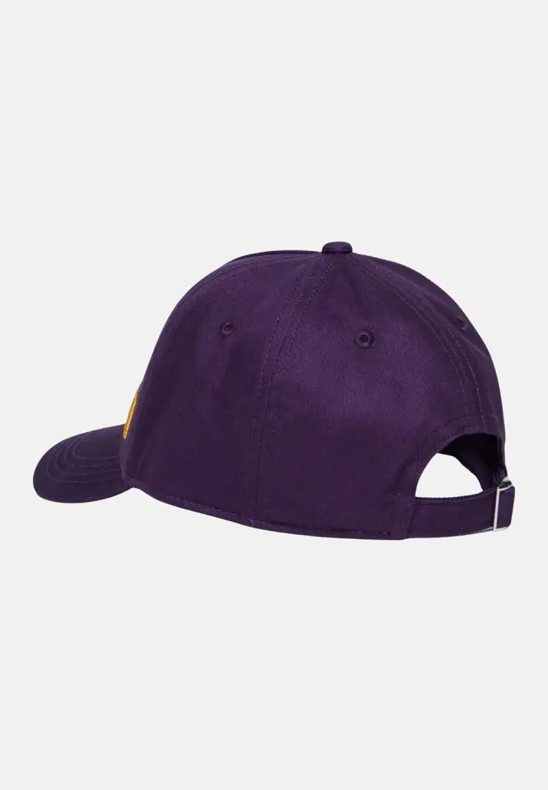 Cappello con visiera viola da donna rifinito da ricamo logo miniatura 2