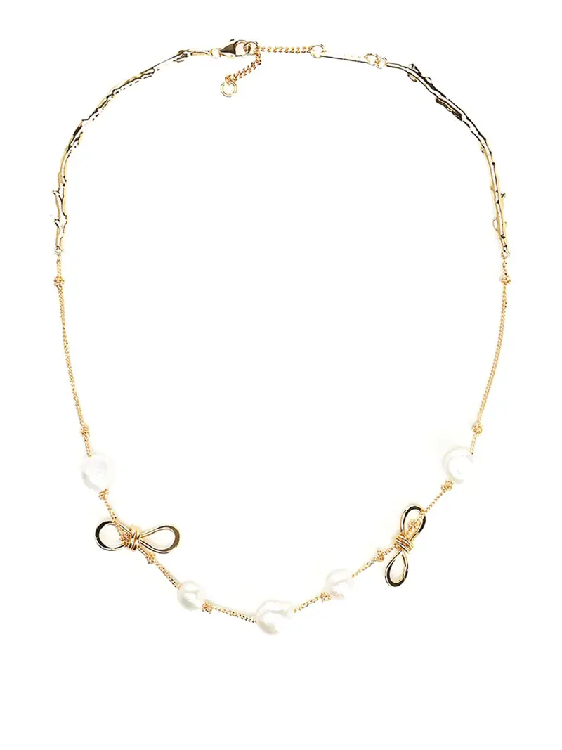 Collana con nodi e perle Oro