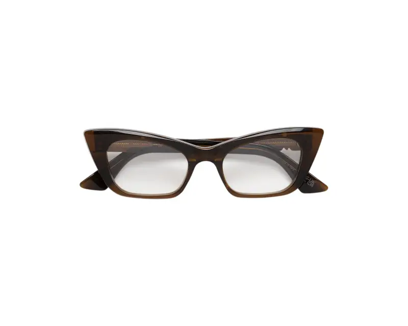 Donna Marni 83K Nezia Brown Montature da vista Acetato Marrone Cat Eye miniatura 2