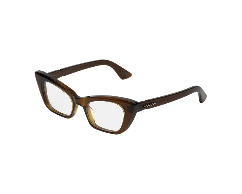 Donna Marni 83K Nezia Brown Montature da vista Acetato Marrone Cat Eye