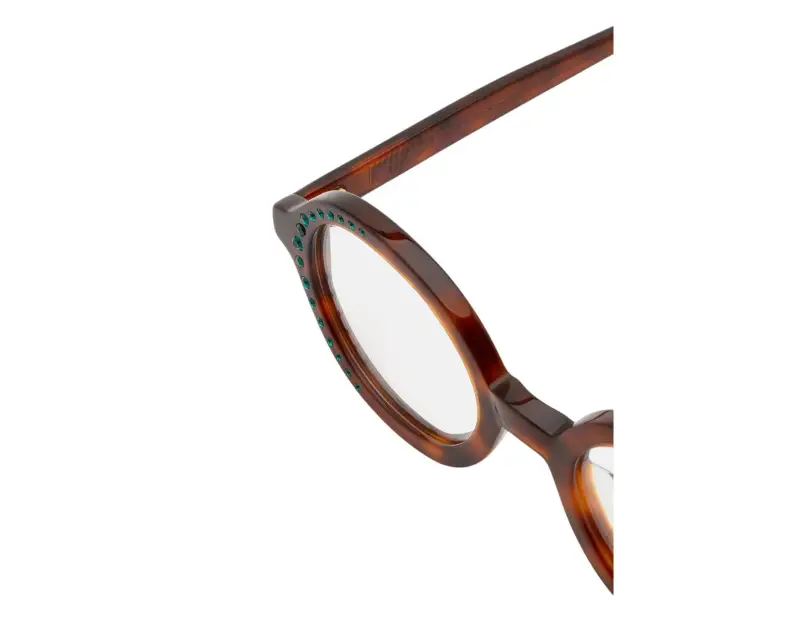 Donna Marni AQK Nakagin Tower Optical Blonde Havana Montature da vista Acetato Havana Rotonda miniatura 3