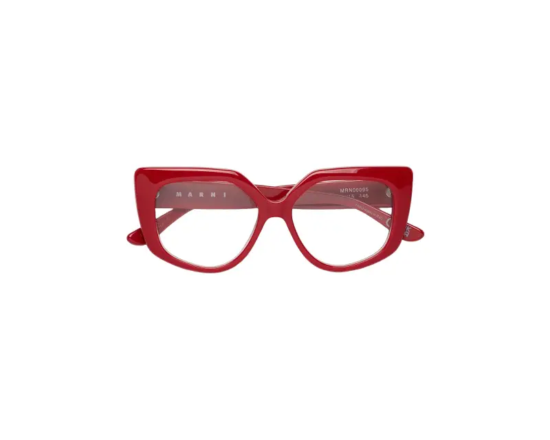 Donna Marni FWY Zvier Red Montature da vista Acetato Rosso Geometrica miniatura 2
