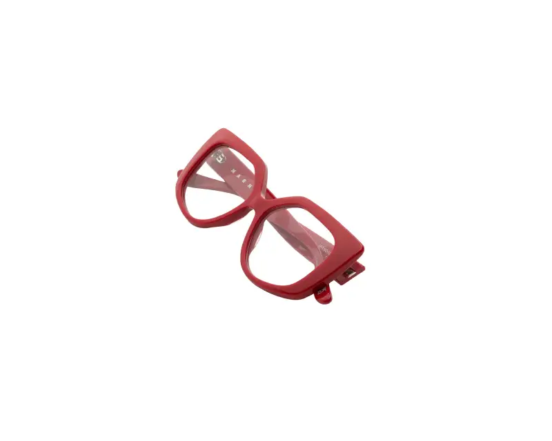 Donna Marni FWY Zvier Red Montature da vista Acetato Rosso Geometrica miniatura 3
