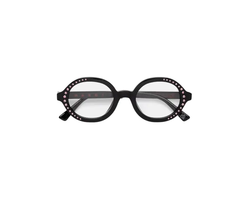 Donna Marni JXR Nakagin Tower Optical Black Montature da vista Acetato Nero Rotonda miniatura 2