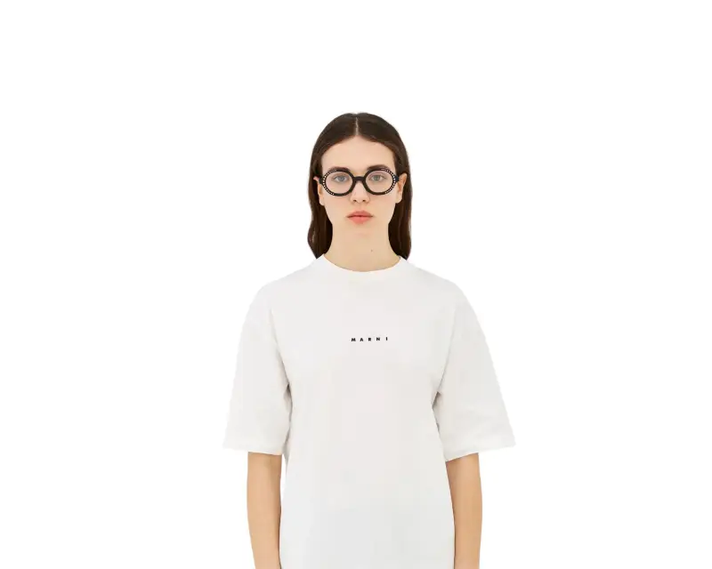 Donna Marni JXR Nakagin Tower Optical Black Montature da vista Acetato Nero Rotonda miniatura 3