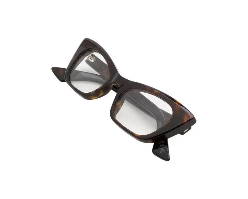 Donna Marni KOG Nezia Dark Havana Montature da vista Acetato Havana Cat Eye miniatura 3