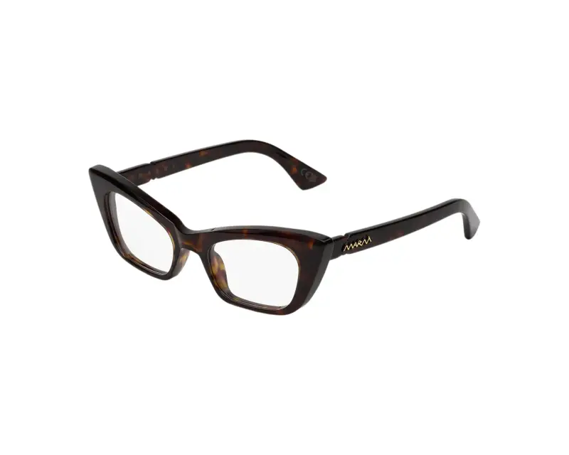 Donna Marni KOG Nezia Dark Havana Montature da vista Acetato Havana Cat Eye