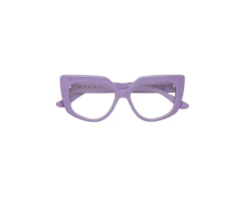 Donna Marni LDO Zvier Violet Montature da vista Acetato Viola Geometrica miniatura 2