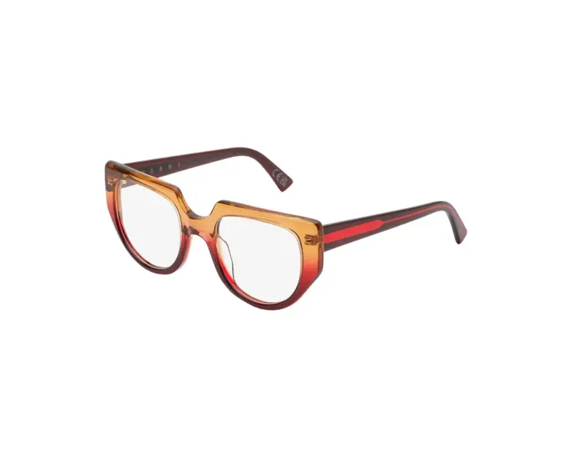 Donna Marni NB5 Uluru Lava Fade Montature da vista Acetato Arancione Geometrica