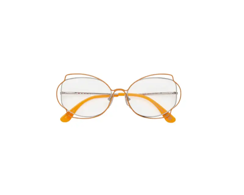 Donna Marni RMZ Route Of The Sun Optical Orange Montature da vista Metallo Arancione Geometrica miniatura 2