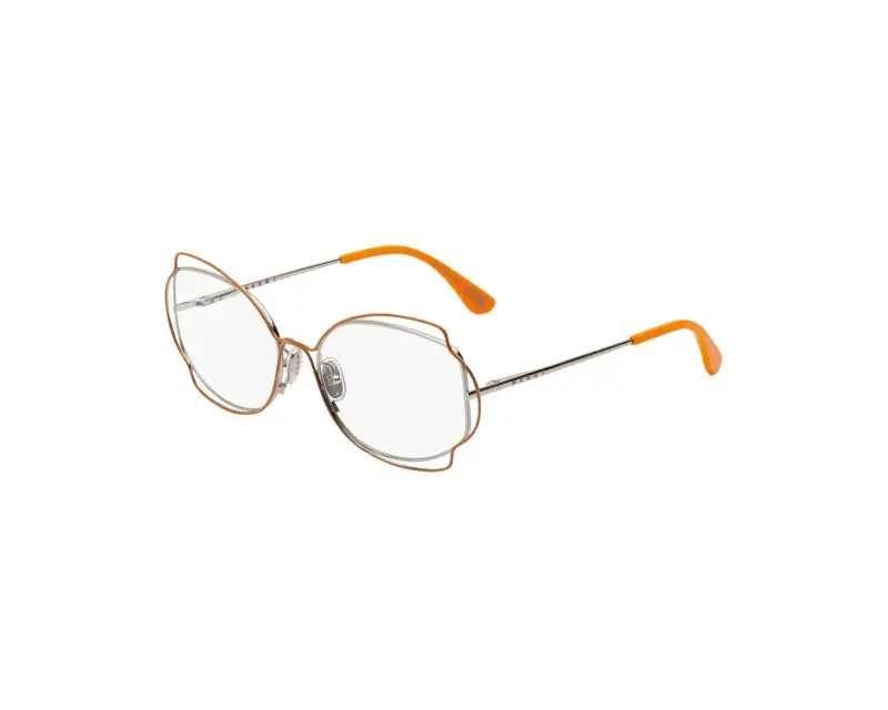 Donna Marni RMZ Route Of The Sun Optical Orange Montature da vista Metallo Arancione Geometrica