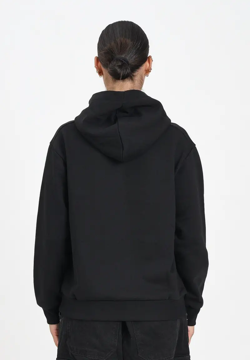 MARNI Felpa con cappuccio nera per donna, ragazzi e bambini rifinita da logo Patch Marni ricamato miniatura 3