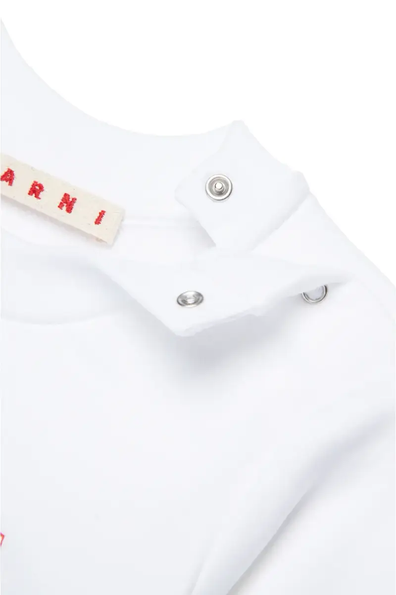 felpa in cotone neonato/a MS319B SWEAT-SHIRT colore bianco M01437 miniatura 4