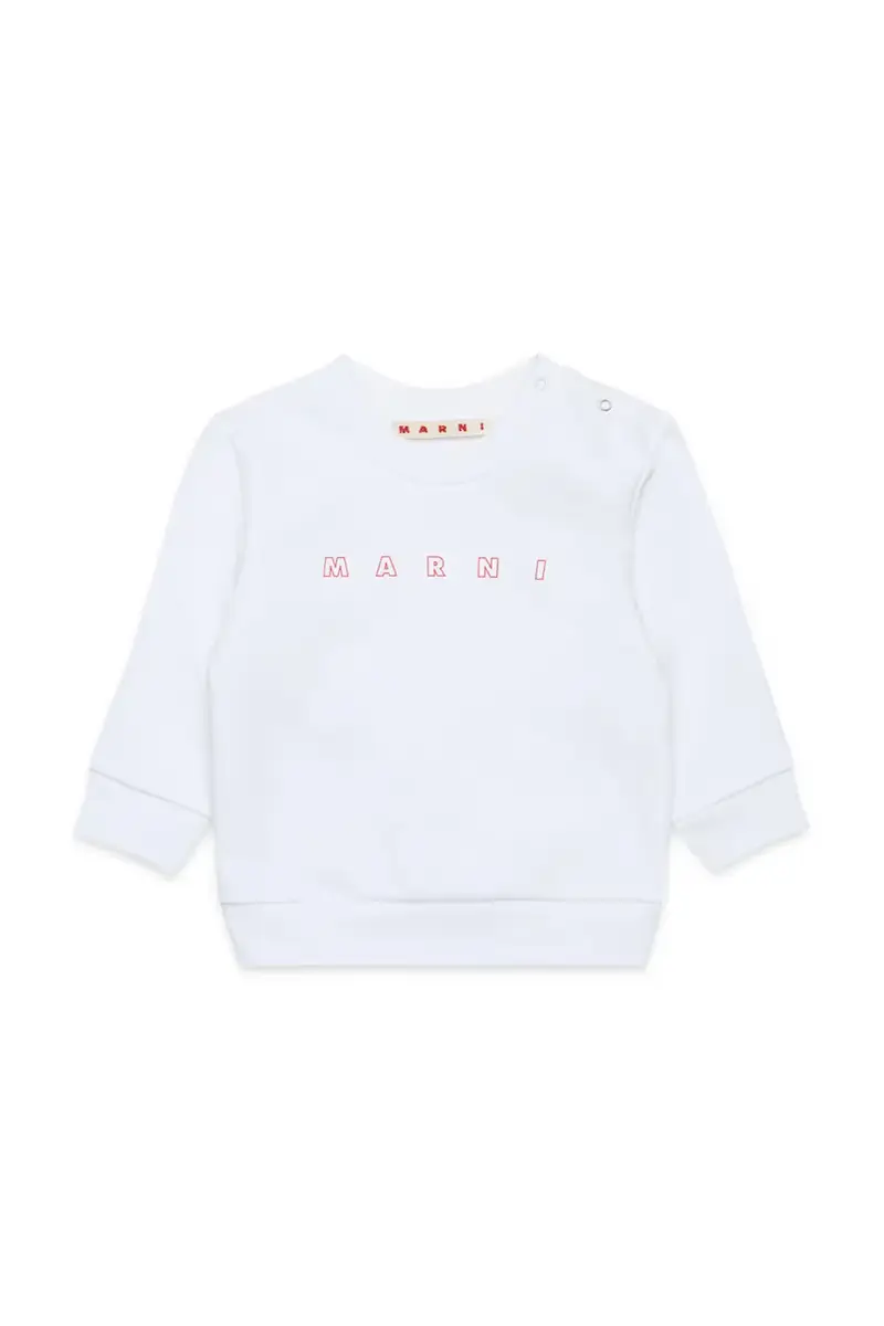felpa in cotone neonato/a MS319B SWEAT-SHIRT colore bianco M01437
