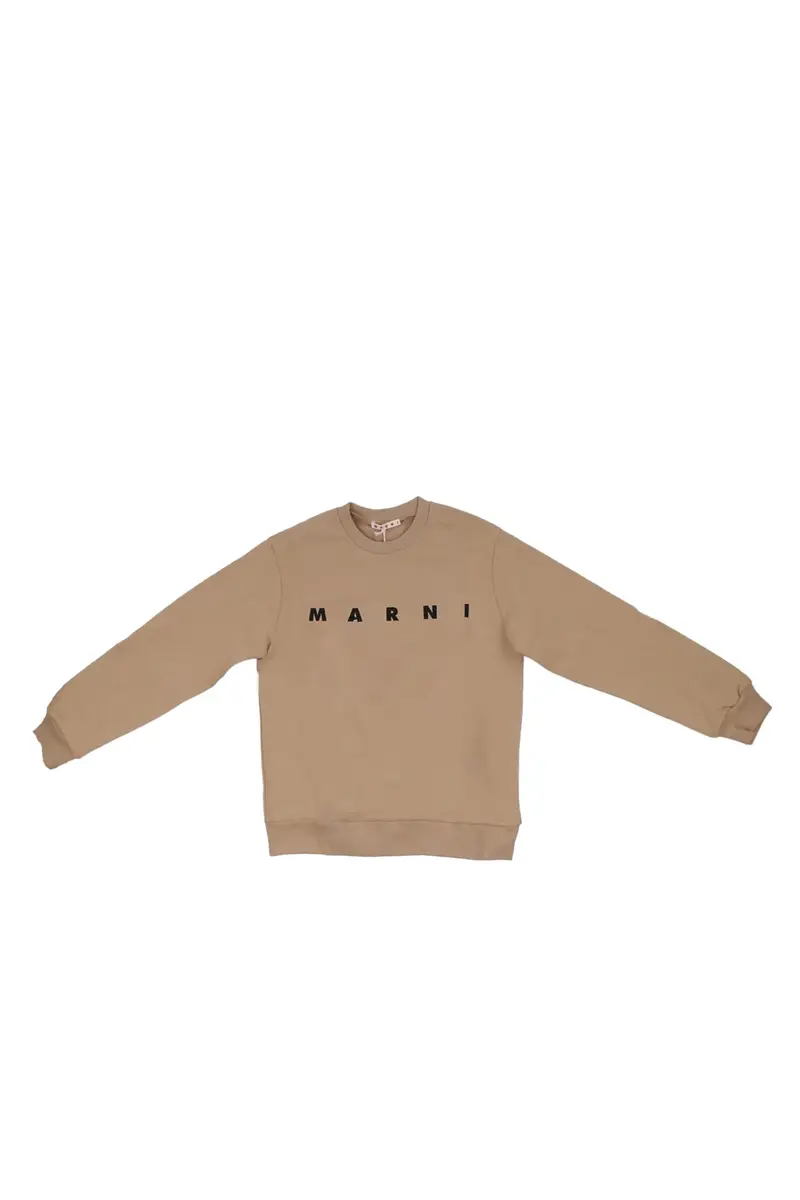 Felpa Unisex Junior MARNI Beige Logo sweat