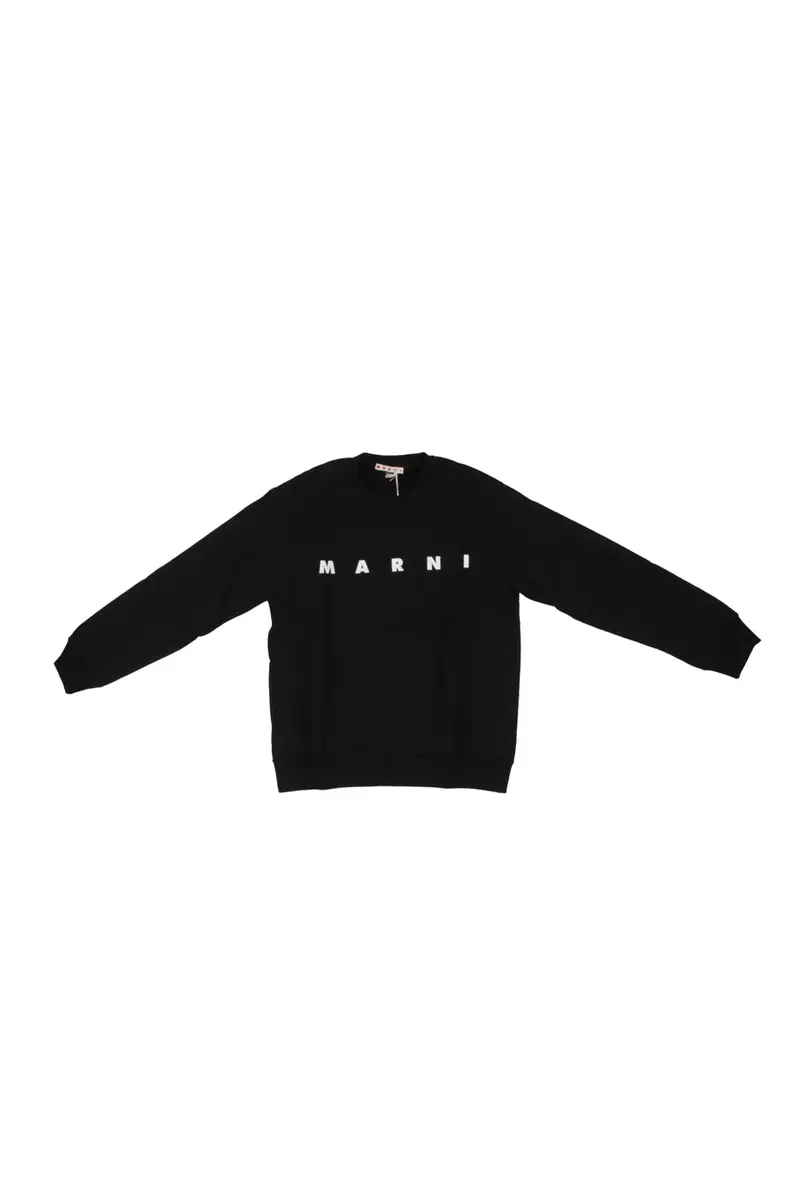 Felpa Unisex Junior MARNI Nero Logo sweat