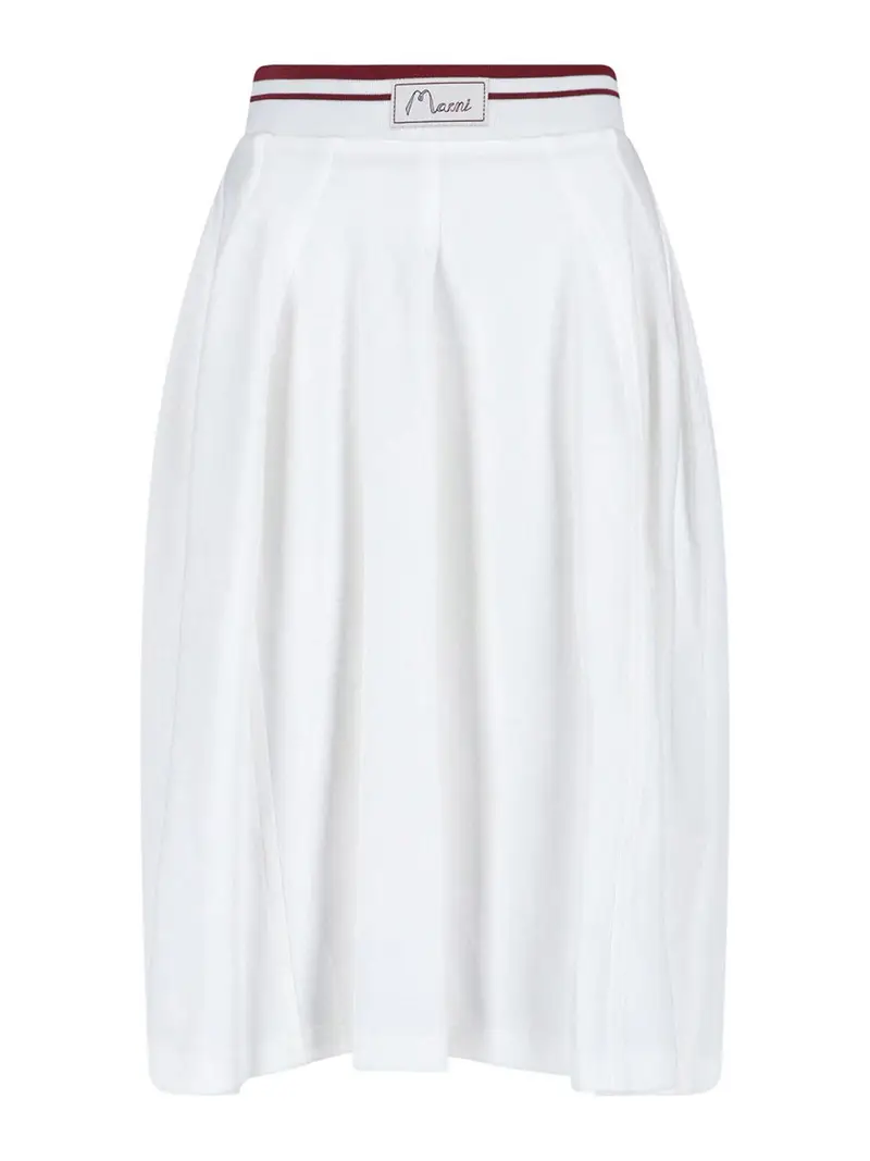 Gonna Midi Logo Bianco