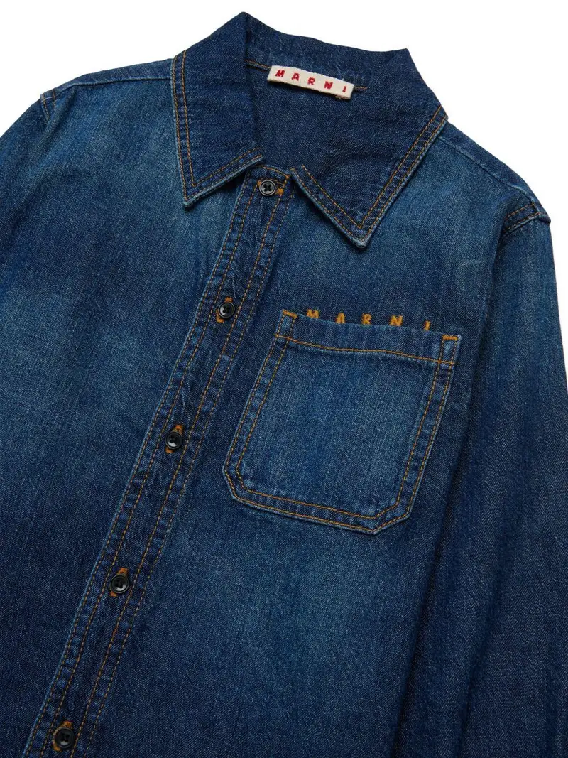 Camicia in cotone Denim miniatura 3