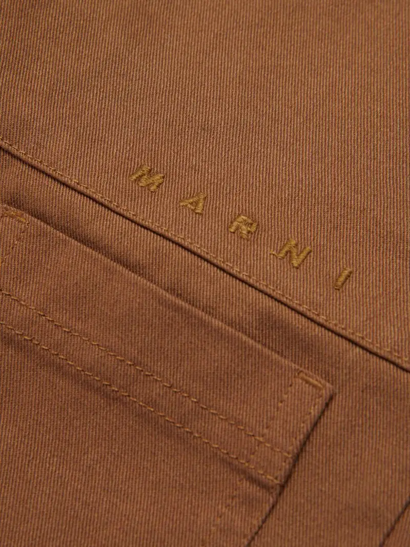 Pantaloni di cotone Kaki miniatura 3