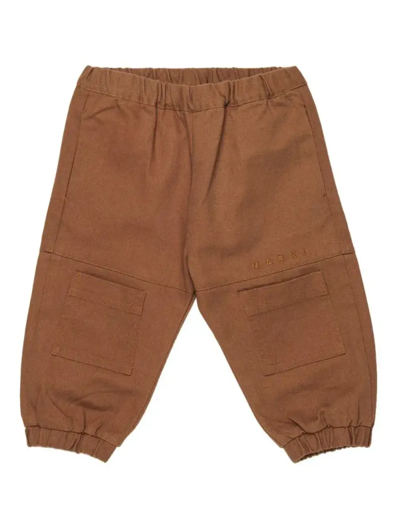 Pantaloni di cotone Kaki