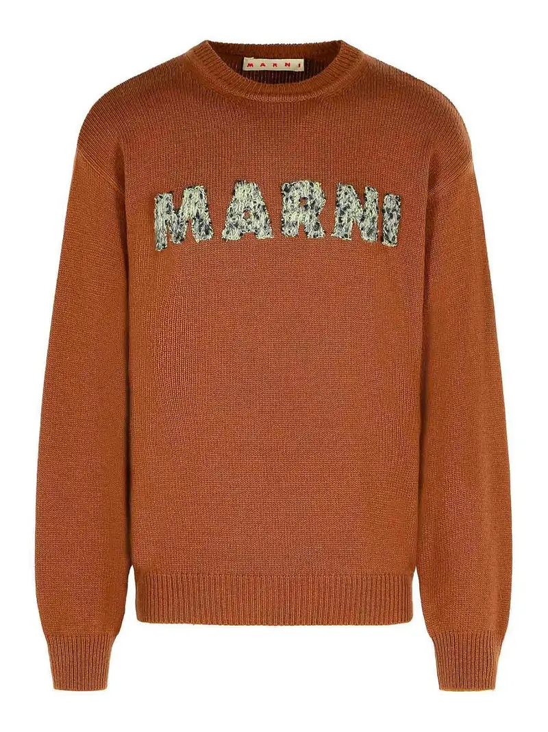 Maglione In Lana Vergine Marrone