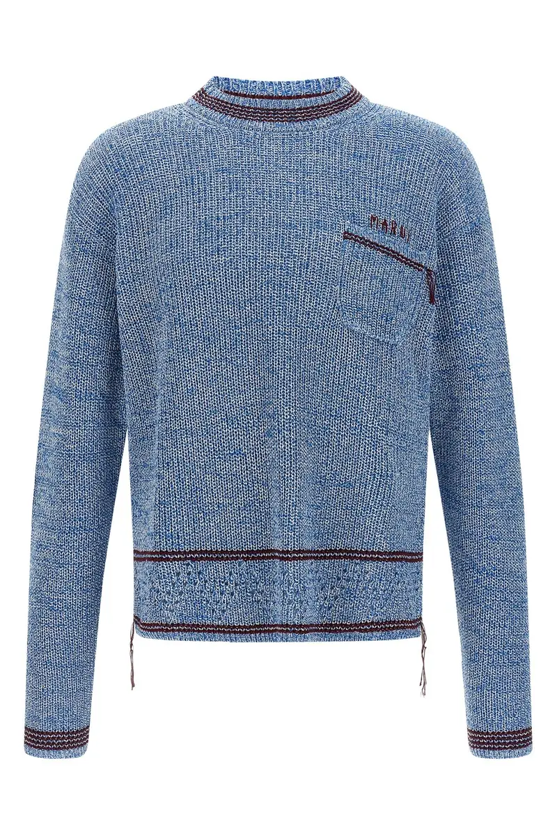 Maglione Marni Mending Azzurro