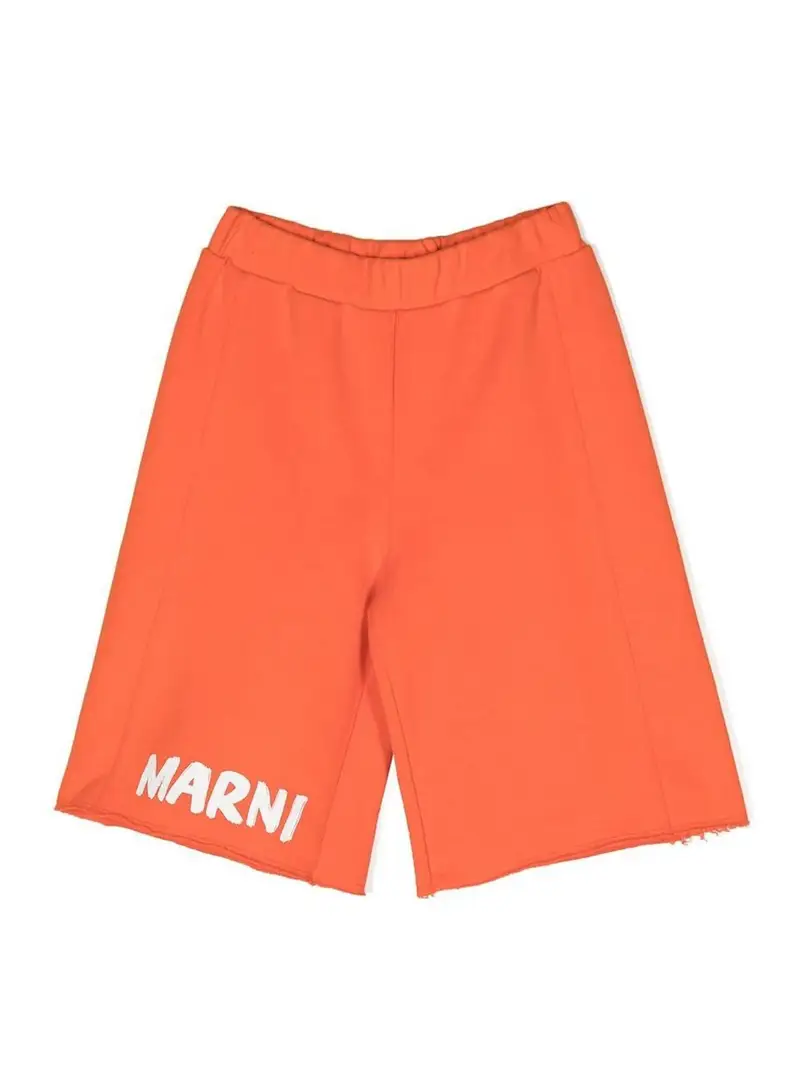 Pantaloncini sportivi con logo Mp34u Arancione
