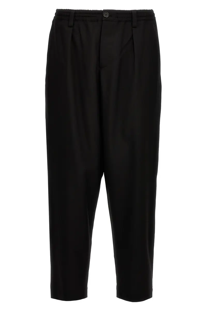 Pantalone Crop Tropical Wool Nero