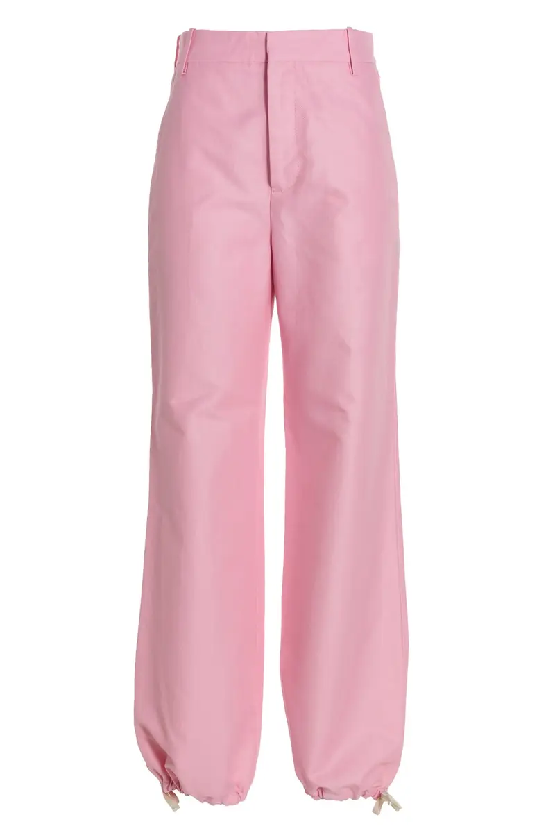 Pantalone Ricamo Logo Rosa