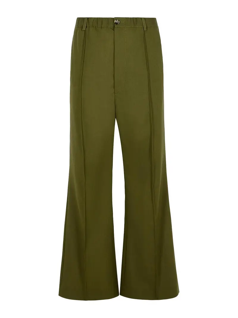 Pantaloni di lana vergine Verde