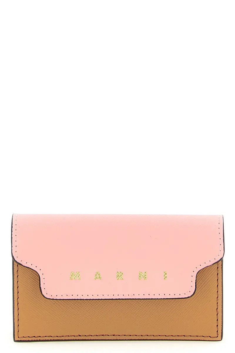 Marni Porta Biglietti da Visita in Pelle Saffiano Multi