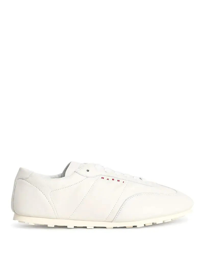 Sneaker in pelle bianca Bianco