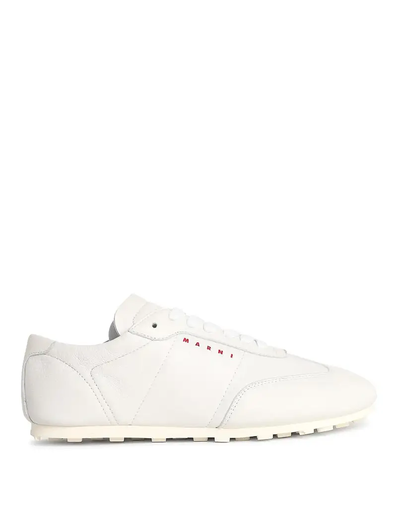 Sneaker in pelle bianca Bianco