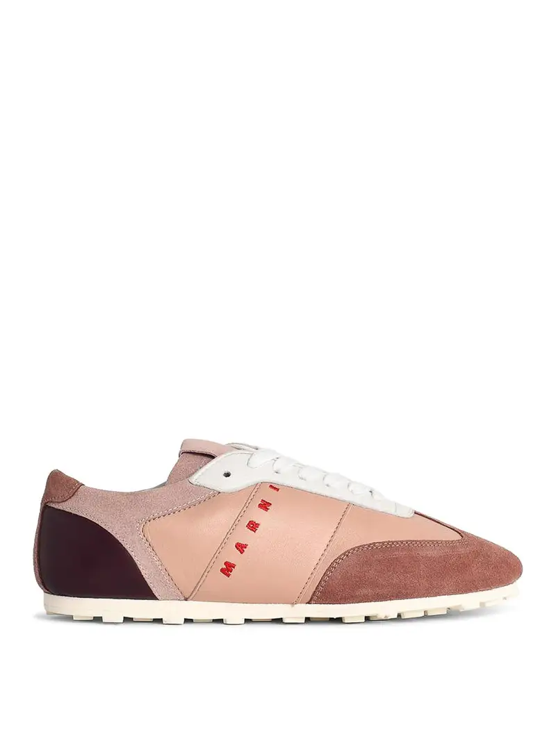 Sneaker in pelle rosa di calcio softy Color Carne E Neutri