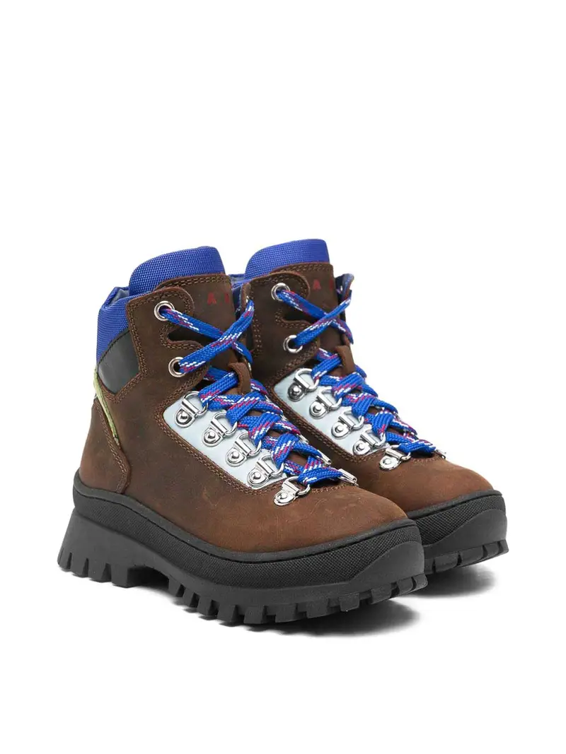 Stivali Stringati Marrone