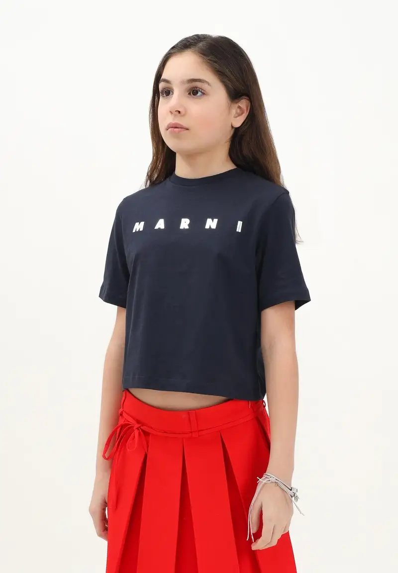 MARNI T-shirt Bambina Blu 917430 miniatura 3