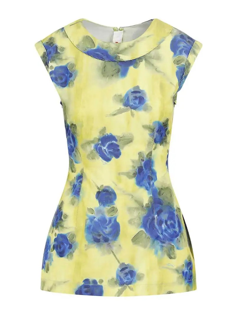 Top poliestere Giallo