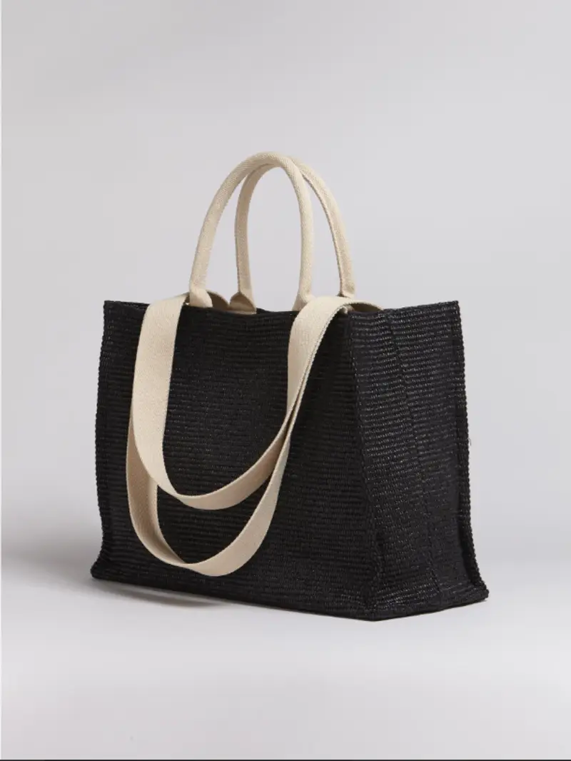 Marni tote bag in rafia miniatura 2