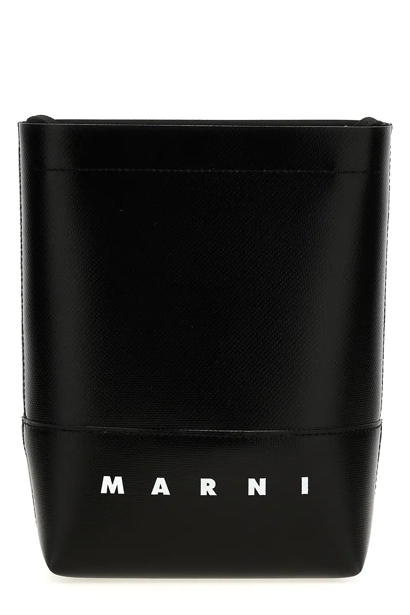 Marni Borsa Tracolla Nero in materiale plastico