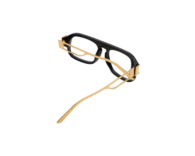 Unisex 1GB Burullus Optical Nero Montature da vista Acetato Nero Squadrata miniatura 3