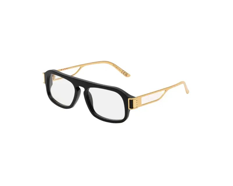 Unisex 1GB Burullus Optical Nero Montature da vista Acetato Nero Squadrata