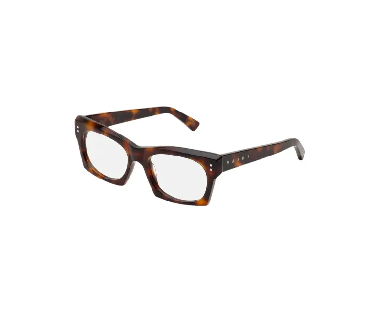 Unisex 58S Edku Optical cod. Havana Montature da vista Acetato Havana Squadrata