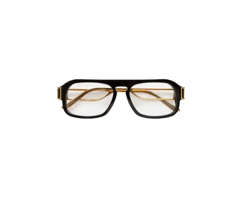 Unisex 83F Burullus Optical Nero Montature da vista Acetato Nero Squadrata miniatura 2