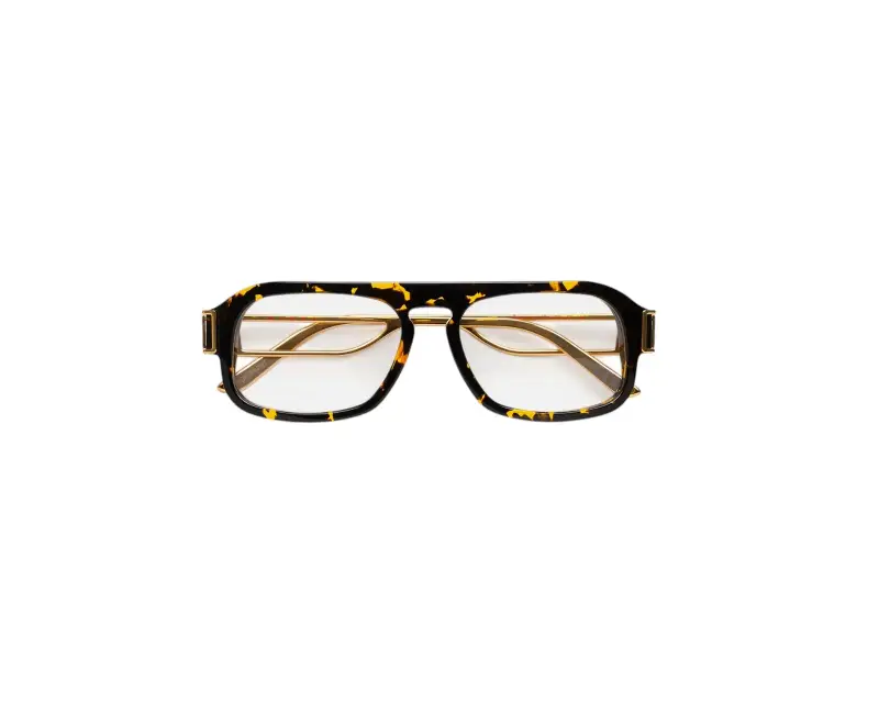 Unisex 88Y Burullus Optical Havana Montature da vista Acetato Havana Squadrata miniatura 2